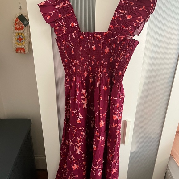 NWT Hill House the Nap Dress Burgundy Botanical - Picture 3 of 6